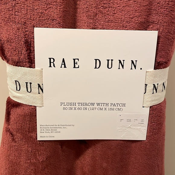 Rae Dunn Burgundy Family Soft Plush Throw Blanket - Picture 2 of 2